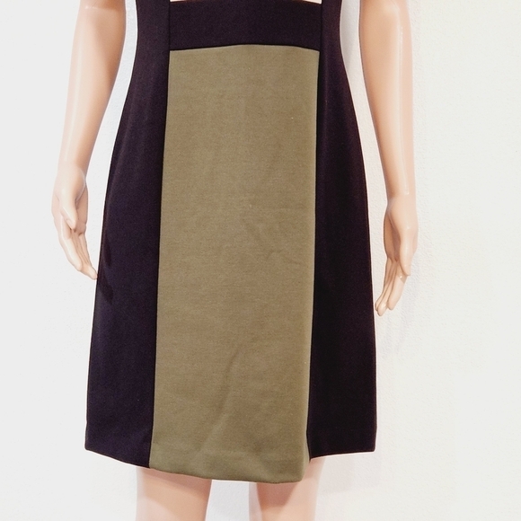 Calvin Klein Sheath Sleeveless Career Dress Zipper Back Color Block Size 10 - Picture 4 of 12